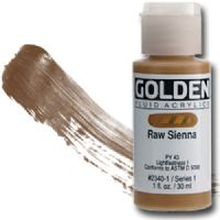 Golden 0002340-1 Fluid Acrylic 1 oz. Raw Sienna; Highly intense, permanent acrylic colors with a consistency similar to heavy cream; Produced from lightfast pigments (not dyes), they offer very strong colors with very thin consistencies; No fillers or extenders are added and the pigment load is comparable to Golden heavy body acrylics; UPC 738797234017 (GOLDEN00023401 GOLDEN 00023401 0002340 1 GOLDEN-00023401 0002340-1) 