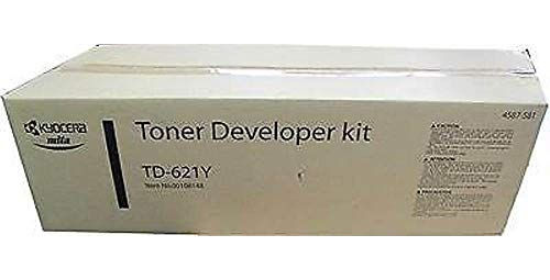 Kyocera 00108148 Model TD-621Y Yellow Toner Developer Kit For use with Kyocera KM-C2030 and KM-C3130 Laser Printers, Up to 50000 Pages Yield Based On @ 5% Coverage, UPC 708562017565 (001-08148 0010-8148 00108-148 TD621Y TD 621Y)