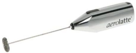Aerolatte 004 Steam free milk frother  Chrome finished; Gift boxed, Includes 2 AA batteries, Works well with cold or hot milk for delicious drinks, Streamlined construction made from polished, stainless steel, Simple 1-hand operation with results in 20 to 30 seconds (HIC004      HI004) 