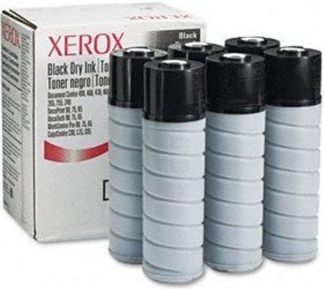 Xerox 006R01006 Model 6R1006 Black Toner Cartridge (6 Pack) for use with Document Centre 240, 255, 265, 460, 470, 480, 490, DocuPrint 65, 75, 90, DocuTech 65, 75, 90 Copiers, 23500 per cartridge at 6% area coverage, New Genuine Original OEM Xerox Brand (006-R01006 006 R01006 006R-01006 006R 01006)