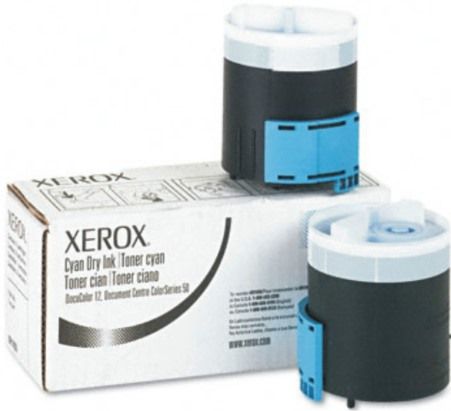 Xerox 006R01050 Cyan Dry Ink Toner Cartridge (2-Pack) for use with Xerox DocuColor 12 Printer, Up to 22000 Pages at 5% coverage, New Genuine Original OEM Xerox Brand, UPC 095205610505 (006-R01050 006 R01050 006R-01050 006R 01050 6R1050)
