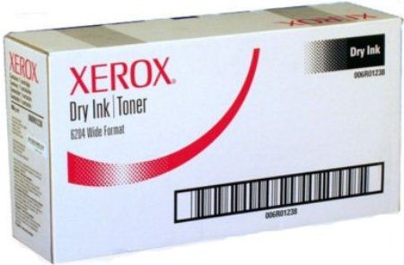 Xerox 006R01238 Model 6R1238 Black Toner Cartridge for use with Xerox 6204 Wide Format Solution, Average Yield 14300 square feet, New Genuine Original OEM Xerox Brand (006-R01238 006 R01238 006R-01238 006R 01238 6R-1238 6R 1238)
