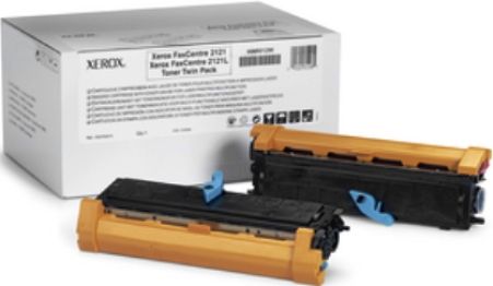 Xerox 006R01298 Black Toner Cartridge Dual Pack For use with FaxCentre 2121 Multifunction Printer, Approximate yield 6000 average standard pages, New Genuine Original OEM Xerox Brand, UPC 095205612981 (006-R01298 006 R01298 006R-01298 006R 01298 6R1298) 