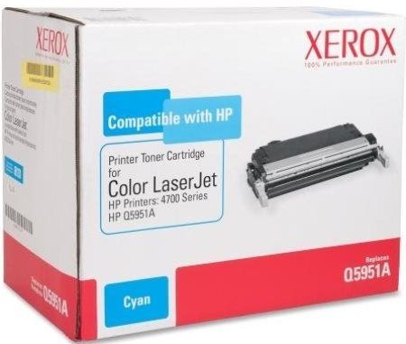 Xerox 006R01331 Replacement Cyan Toner Cartridge Equivalent to Q5951A for use with HP Hewlett Packard LaserJet 4700 Printer Series, 13100 Page Yield Capacity, New Genuine Original OEM Xerox Brand, UPC 095205613315 (006-R01331 006 R01331 006R-01331 006R 01331 6R1331) 