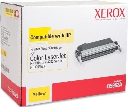 Xerox 006R00933 Replacement Yellow Toner Cartridge Equivalent to Q5952A for use with HP Hewlett Packard LaserJet 4700 Printer Series, 13100 Page Yield Capacity, New Genuine Original OEM Xerox Brand, UPC 095205613322 (006-R01332 006 R01332 006R-01332 006R 01332 6R1332) 