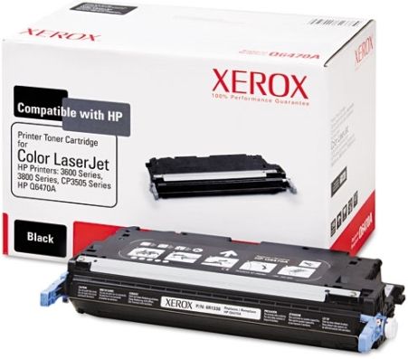 Xerox 006R01338 Replacement Black Toner Cartridge Equivalent to Q6470A for use with HP Hewlett Packard LaserJet 3505, 3600 and 3800 Printer Series, 6700 Page Yield Capacity, New Genuine Original OEM Xerox Brand, UPC 095205613384 (006-R01338 006 R01338 006R-01338 006R 01338 6R1338) 