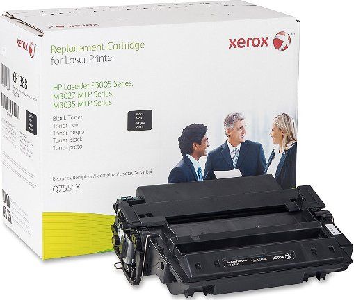 Xerox 006R01388 Toner Cartridge, Laser Print Technology, Black Print Color, 13,000 Pages Typical Print Yield, HP Compatible OEM Brand, Q7551X Compatible OEM Part Number, For use with Hewlett Packard LaserJet Printers M3027mfp, M3027x, M3035mfp, M3035xs, P3005, P3005d, P3005dn, P3005n, P3005x, UPC 095205613889 (006R01388 006R-01388 006R 01388 XER006R01388)