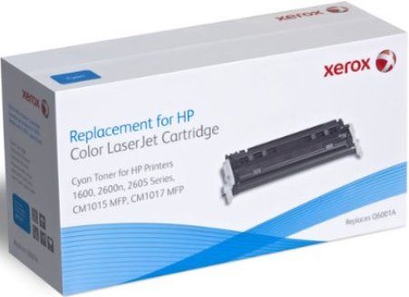 Xerox 006R01411 Replacement Cyan Toner Cartridge Equivalent to Q6001A for use with HP Hewlett Packard LaserJet 2600, 1600 Series, CM1015mfp and CM1017mfp Printer Series, Up to 2400 Page Yield Capacity, New Genuine Original OEM Xerox Brand, UPC 095205614114 (006-R01411 006 R01411 006R-01411 006R 01411 6R1411) 