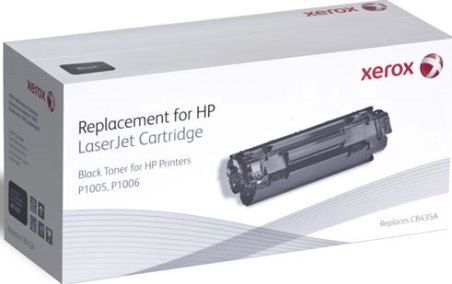 Xerox 006R01429 Replacement Black Toner Cartridge Equivalent to CB435A for use with HP Hewlett Packard LaserJet P1005 and P1006 Printers; 1500 Page Yield Capacity, New Genuine Original OEM Xerox Brand, UPC 095205614299 (006- R01429 006R01429 006R-01429 006R 01429 6R1429) 