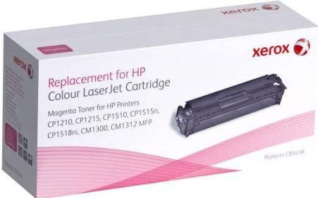 Xerox 006R01442 Replacement Magenta Toner Cartridge Equivalent to CB543A for use with HP Hewlett Packard LaserJet CP1201, CP1215, CP1510, CP1515n, CM1300, CM1312 MFP and CM1320 MFP Printers; 1400 Page Yield Capacity, New Genuine Original OEM Xerox Brand, UPC 095205756852 (006- R01442 006R01442 006R-01442 006R 01442 6R1442) 
