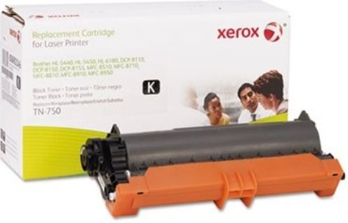 Xerox 006R03246 Toner Cartridge, Laser Print Technology, Black Print Color, 8000 Pages Typical Print Yield, Brother Compatible OEM Brand, TN-750 Compatible OEM Part Number, For use with Brother Printers DCP-8110, DCP-8150, DCP-8155, HL-5440, HL-5450, HL-5470, HL-6180, MFC-8510, MFC-8710, MFC-8810, MFC-8910, MFC-8950, UPC 095205870350(006R03246 006R-03246 006R 03246)