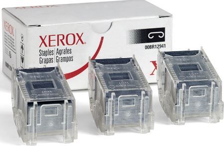 Xerox 008R12941 Stacker Staples Pack; For Integrated Office Finisher, Office Finisher LX,Advanced Office Finisher, Professional Finisher and Convenience Stapler; 15000 staples Capacity; 3 Cartridges x 5000 Staples Each; UPC 095205829419 (008-R12941 008 R12941 008R-12941 008R 12941 8R12941)