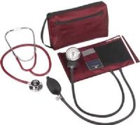 Mabis 01-260-071 MatchMates Dual Head Stethoscope Combination Kit, Burgundy, Each stethoscope features a binaural, lightweight anodized aluminum chest piece, 22” vinyl Y-tubing, spare diaphragm and a pair of mushroom ear tips, Stethoscope, accessories and Sphygmomanometers come neatly stored in the matching carrying case (01-260-071 0-260071 01260-071 01-260071 01 260 071) 