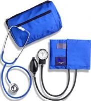 Mabis 01-260-211 MatchMates Dual Head Stethoscope Combination Kit, Royal Blue, Each stethoscope features a binaural, lightweight anodized aluminum chest piece, 22” vinyl Y-tubing, spare diaphragm and a pair of mushroom ear tips, Stethoscope, accessories and Sphygmomanometers come neatly stored in the matching carrying case (01-260-211 01260211 01260-211 01-260211 01 260 211) 