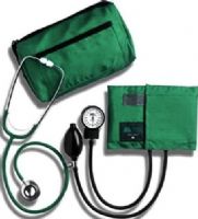 Mabis 01-260-251 MatchMates Dual Head Stethoscope Combination Kit, Hunter Green, Each stethoscope features a binaural, lightweight anodized aluminum chest piece, 22” vinyl Y-tubing, spare diaphragm and a pair of mushroom ear tips, Stethoscope, accessories and Sphygmomanometers come neatly stored in the matching carrying case (01-260-251 01260251 01260-251 01-260251 01 260 251) 