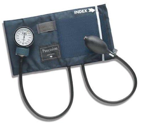 Mabis 01-140-011 Precision Aneroid Sphygmomanometer, Blue Nylon Cuff, Adult, Ideal for the cost-conscious healthcare provider who is looking for quality and affordability, Standard with comfortable fitting calibrated blue nylon cuff, Features a durable cuff with hook and loop closure, 300mmHg no-stop pin manometer (01133015 01-133015 01133-015 01 133 015)