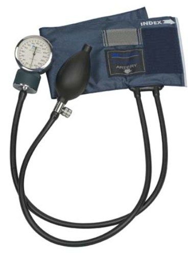 Mabis 01-140-015 Precision Aneroid Sphygmomanometer, Blue Nylon Cuff, Child, Ideal for the cost-conscious healthcare provider who is looking for quality and affordability, Standard with comfortable fitting calibrated blue nylon cuff, Features a durable cuff with hook and loop closure, 300mmHg no-stop pin manometer (01140015 01-140015 01140-015 01 140 015)