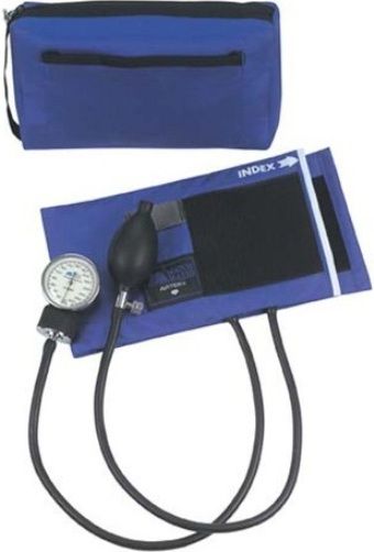 Mabis 01-160-211 MatchMates Aneroid Sphygmomanometers Kit, Royal Blue, Neatly stored in carrying case, Lifetime calibration warranty, Carrying Case: 9