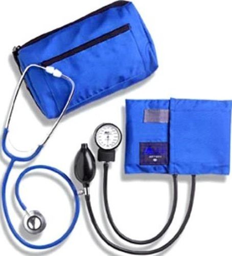 Mabis 01-260-211 MatchMates Dual Head Stethoscope Combination Kit, Royal Blue, Each stethoscope features a binaural, lightweight anodized aluminum chest piece, 22 vinyl Y-tubing, spare diaphragm and a pair of mushroom ear tips, Stethoscope, accessories and Sphygmomanometers come neatly stored in the matching carrying case (01-260-211 01260211 01260-211 01-260211 01 260 211)