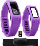 Garmin 010-01225-32 vivofit Fitness Band with Heart Rate Monitor (Purple); Learns your activity level and assigns a personalized daily goal; Displays steps, calories, distance; monitors sleep; Pairs with heart rate monitor¹ for fitness activities; 1+ year battery life; water-resistant (50 meters); Save, plan and share progress at Garmin Connect; Display size, WxH: 1.00" x 0.39" (25.5 mm x 10 mm); Display resolution, WxH: Segmented LCD; UPC 753759119638 (0100122532 010-01225-32 010-01225-32) 