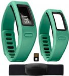 Garmin 010-01225-33 vivofit Fitness Band with Heart Rate Monitor (Teal); Learns your activity level and assigns a personalized daily goal; Displays steps, calories, distance; monitors sleep; Pairs with heart rate monitor¹ for fitness activities; 1+ year battery life; water-resistant (50 meters); Save, plan and share progress at Garmin Connect; Display size, WxH: 1.00" x 0.39" (25.5 mm x 10 mm); Display resolution, WxH: Segmented LCD; UPC 753759119645 (0100122533 010-01225-33 010-01225-33) 