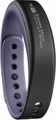 Garmin 010-01317-12 vivosmart Activity Tracker (Large, Purple); Learns your activity level and assigns a personalized daily goal; Displays steps, calories, distance; monitors sleep; Pairs with heart rate monitor for fitness activities; 1+ year battery life; water-resistant (50 meters); Save, plan and share progress at Garmin Connect; Display size, WxH: 1.00