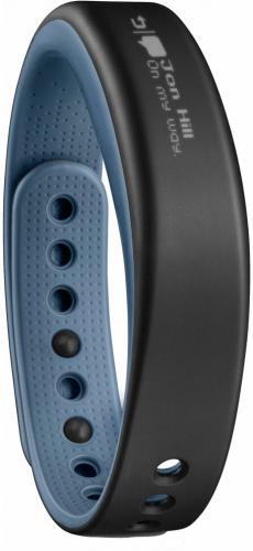 Garmin 010-01317-14 vivosmart Activity Tracker (Large, Blue); Learns your activity level and assigns a personalized daily goal; Displays steps, calories, distance; monitors sleep; Pairs with heart rate monitor for fitness activities; 1+ year battery life; water-resistant (50 meters); Save, plan and share progress at Garmin Connect; Display size, WxH: 1.00