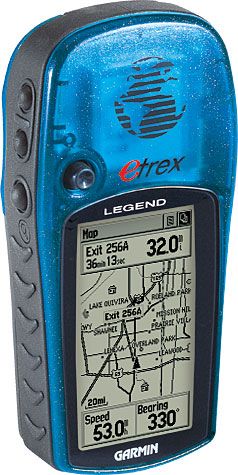 Garmin 010-00256-00 eTrex Legend 12 Channel GPS with Detailed Basemap; Waypoints/Icons: 1,000 (with name and graphic symbol), Tracks: Automatic track log, Route: 20 reversible routes with up to 50 waypoints, Trip computer: Current speed, average speed, time of sunrise/sunset, resetable maximum speed, trip timer, and trip distance, UPC 753759030186 (010 00256 00 0100025600 eTrex-Legend eTrexLegend)