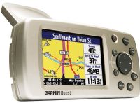 Garmin 010-00306-00 Quest Pocket-sized GPS Navigator, 12 Parallel Channel, WAAS Enabled, BlueChart Compatible, Integrated flip-up GPS patch antenna, 15 meters or less in normal GPS mode, 3 meters or less when WAAS-enabled, 500 user waypoints with name, category, comment, and graphic symbol (010 00306 00 0100030600 QUEST) 