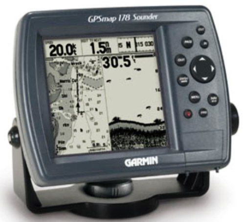 Garmin 010-00363-02 GPSMAP 178 With GA 29 Remote Antenna, Transducer (50/200KHz plastic transom with depth, temp) & Worldwide Basemap (0100036302 010-0036302 GPSMAP178 GPSMAP-178)