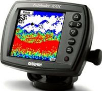 Garmin 010-00403-00 FishFinder 160C With Dual Beam Transducer, Plastic transom/trolling motor mount with temp (0100040300 010-0040300 160C 160-C) 