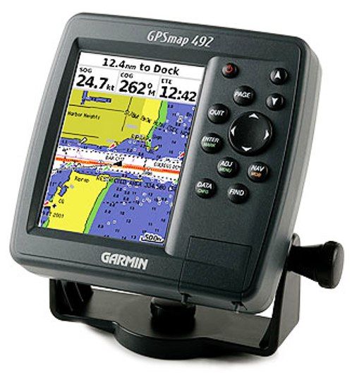 Garmin 010-00503-01 GPSMAP 492 System With External Antenna And Built-in BlueChart g2 For US Coastal Waters Incl. Alaska, Hawaii (0100050301, 010-0050301, GPSMAP492, GPSMAP-492)