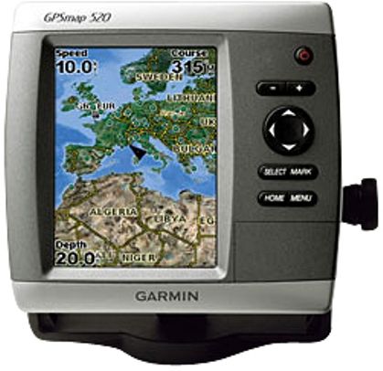 Garmin 010-00611-00 model GPSMAP 520s Worldwide, no xdcr, LCD Type, 240 x 320 Resolution, 5