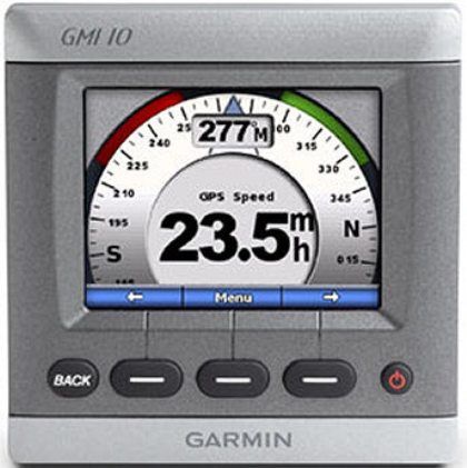 Garmin 010-00687-00 model GMI 10 Marine Instrument Display, 320 x 240 pixels Display resolution, Color QVGADisplay type, NMEA 0183, NMEA 2000 Ports, IPX7 Waterproof, Audible alarms, Flush mountable, UPC 753759076078 (010 00687 00 0100068700 GMI-10 GMI10)