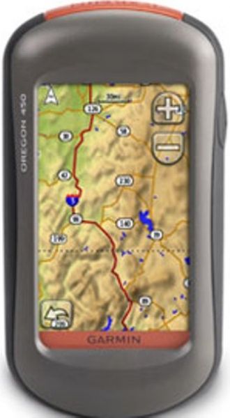 Garmin 010-00697-40 model Oregon 450 - Hiking GPS receiver, Hiking Recommended Use, Hi-Speed USB Connectivity, NMEA 0183 Interface, Tide Tab, electronic compass, altimeter GPS Functions / Services, Built-in Antenna, 850 MB Built-in Memory, microSD Supported Memory Cards, 2000 Waypoints, 200 Tracks, 10000 Tracklog Points, 200 Routes, 240 x 400 Resolution, Built-in Display TFT Type, 3