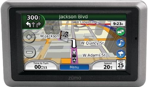Garmin 010-00727-05 zūmo 665 Motorcycle-friendly GPS Navigator with Stereo Bluetooth and SiriusXM Satellite Radio, NavWeather and NavTraffic, WQVGA color TFT with white backlight, Display size 3.81