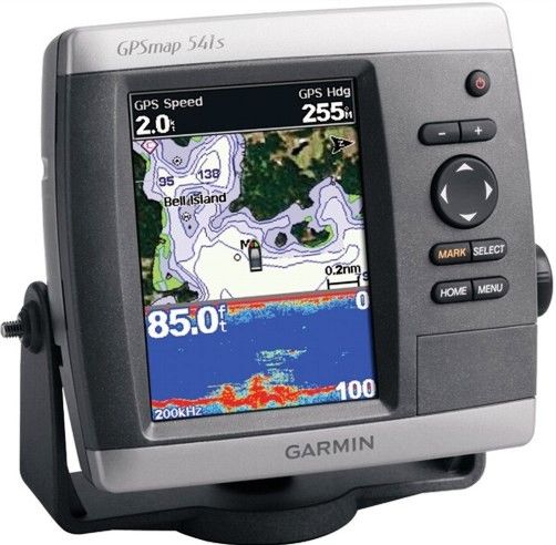 Garmin 010-00762-01 GPSMAP 541s Marine GPS Receiver with Dual-frequency Transducer, 50/200 kHz Dual Frequency, 500W RMS Transmit power, 1500 ft Maximum depth, Display size 3.0