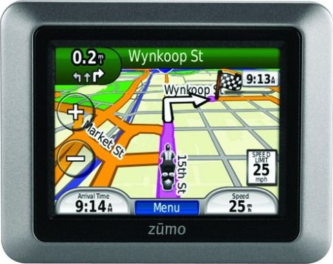 Garmin 010-00876-00 model zumo 220 Motorcycle GPS receiver, USB, Bluetooth Connectivity, Navigation instructions Voice, Built-in Antenna, 500 Waypoints, 10 Routes, 320 x 240 Resolution, 3.5