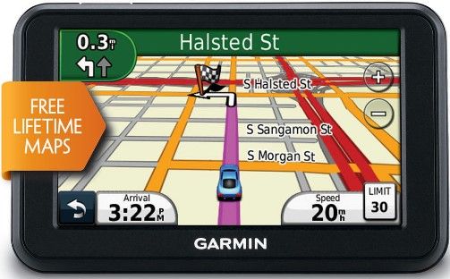 Garmin 010-00990-21 nuvi 40LM GPS Travel Assistant with Lifetime Mape Updates, Preloaded street maps of the lower 48 states, Hawaii, Puerto Rico, U.S. Virgin Islands, Cayman Islands, Bahamas, French Guiana, Guadeloupe, Martinique, Saint Barthlemy and Jamaica; Display size 3.8