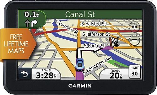 Garmin 010-00991-20 nvi 50LM GPS Travel Assistant, Preloaded street maps for the U.S., Canada, Puerto Rico, U.S. Virgin Islands, Cayman Islands, Bahamas, French Guiana, Guadeloupe, Martinique, Saint Barthlemy and Jamaica; QVGA color TFT with white backlight, Display size 4.4