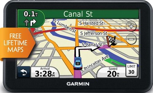 Garmin 010-00991-21 nuvi 50LM GPS Travel Assistant with LIfetime Mape Updates, Preloaded street maps of the lower 48 states, Hawaii, Puerto Rico, U.S. Virgin Islands, Cayman Islands, Bahamas, French Guiana, Guadeloupe, Martinique, Saint Barthlemy and Jamaica; QVGA color TFT with white backlight, Display size 4.4