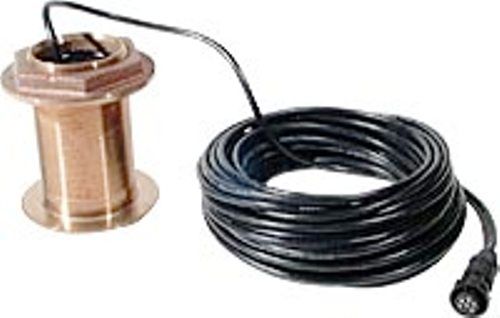 Garmin 010-10107-00 Thru-hull Mount Transducer With Depth 200KHz, 12deg, Bronze, Operating frequency of 200 kHz. Beamwidth of 12 degrees; Transducer kit comes with installation instructions; Follow the instructions carefully so you don't mangle your boat in the process, UPC 753759001339 (0101010700 010-1010700 010 10107 00)