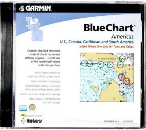 Garmin 010-10317-00 BlueChart Americas v8.5, Updated coverage of U.S., Canada, Caribbean and South America, Now with bathymetric detail for Alaska, UPC 753759034955 (0101031700 010-1031700 01010317-00)