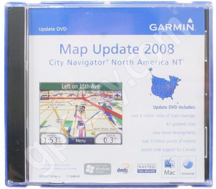 Garmin 010-10989-00 North America NT 2008 Digital Map, Canada, USA, Puerto Rico Maps Included, DVD Media, UPC 753759073329 (010 10989 00 0101098900 NT-2008 NT2008)
