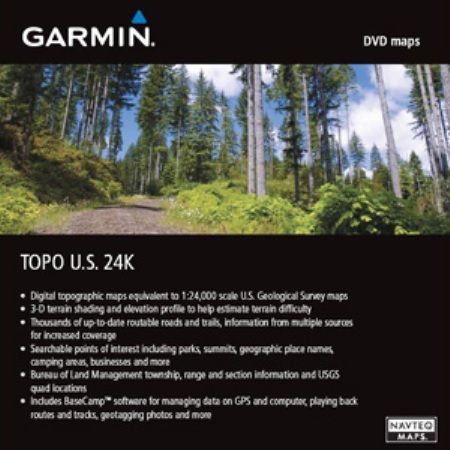 Garmin 010-11315-00 TOPO U.S. 24K Southwest DVD, Provides detailed digital topographic maps, comparable to 1:24000 scale USGS maps, Features a larger coverage area than our preprogrammed microSD/SD cards, Contains detailed hydrographic features, including coastlines, lake and river shorelines, wetlands and perennial and seasonal streams, UPC 753759093501 (0101131500 01011315-00 010-1131500)