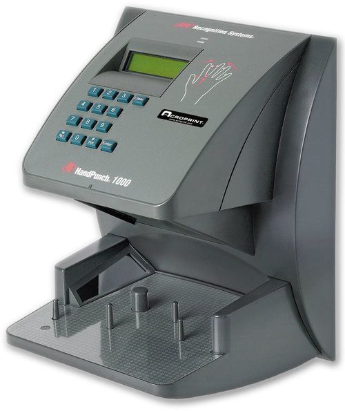 Acroprint 01-0175-000 Biometric HandPunch 1000 With AMG Employee Attendance Software For 50 Employees And 2 Admin Users; Accountable, reliable biometric technology eliminates costly buddy-punching; Efficient, with no more paper time cards, clerical errors in payroll preparation are reduced or eliminated; Easy to use; Completely eliminates costly 