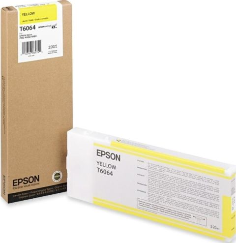 Epson T606400 UltraChrome Ink Cartridge, Print cartridge Consumable Type, Ink-jet Printing Technology, Yellow Color, 220 ml Capacity, Epson UltraChrome K3 Ink Cartridge Features, New Genuine Original OEM Epson, For use with Epson Stylus Pro 4880 Printer (T606400 T606-400 T606 400 T-606400 T 606400)