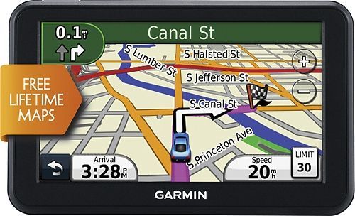 Garmin 010-N0991-20 Refurbished nvi 50LM GPS Travel Assistant, Preloaded street maps for the U.S., Canada, Puerto Rico, U.S. Virgin Islands, Cayman Islands, Bahamas, French Guiana, Guadeloupe, Martinique, Saint Barthlemy and Jamaica; QVGA color TFT with white backlight, Display size 4.4