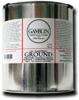 Gamblin 01132 Ground 32oz; Grounds make canvas and linen stiffer than acrylic gesso and more flexible than oil primers; Surface is ready for paint application as soon as the surface is lightly sanded; Bright white, non-absorbent ground like a traditional oil ground creates a solid foundation for oil painting; UPC 729911011324 (GAMBLIN01132 GAMBLIN 01132 G01132) 