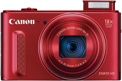 Canon 0113C001 PowerShot SX610 HS Red; PowerShot SX610 HS Red; 18x Optical Zoom; Intelligent IS; Still Image Shooting; Video Recording; Type:, 20.2 Megapixel, 1/2.3-inch CMOS; Total Pixels:, Approx. 21.1 Megapixels; Focal Length:, 4.5 (W) - 81.0 (T) mm (35mm film equivalent: 25-450mm); Optical Zoom:, 18x; Digital Zoom:, 4.0x; Autofocus System:, TTL Autofocus, Manual Focus; Optical Viewfinder:, Not available; UPC 013803253283 (0113C001 0113C001 0113C001)